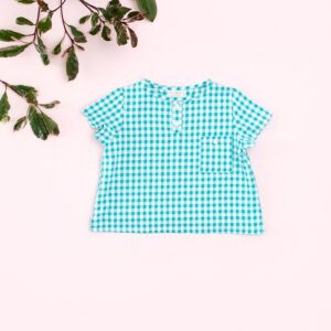 Camisa Niño Vichy Piscina Mi Canesu