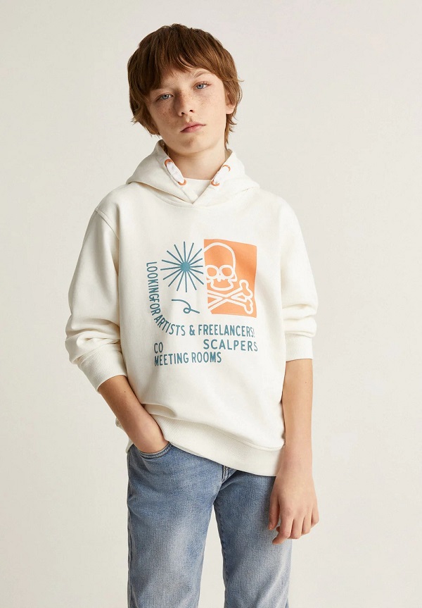 Sudadera Capucha Bco. Coral Scalpers