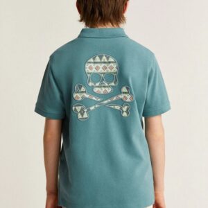 Polo Niño Calavera Verde Scalpers