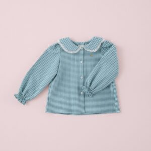 Camisa Niña Minivichy Eucalipto Mi Canesu