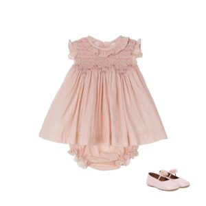 Jesusito Vichy Rosa Punto Smock Tartaleta