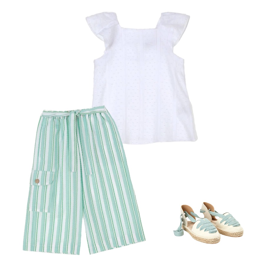 Conjunto Pantalón Rayas Agua Tartaleta