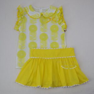 Conjunto Falda Amarillo Tolousse Noma Fernandez