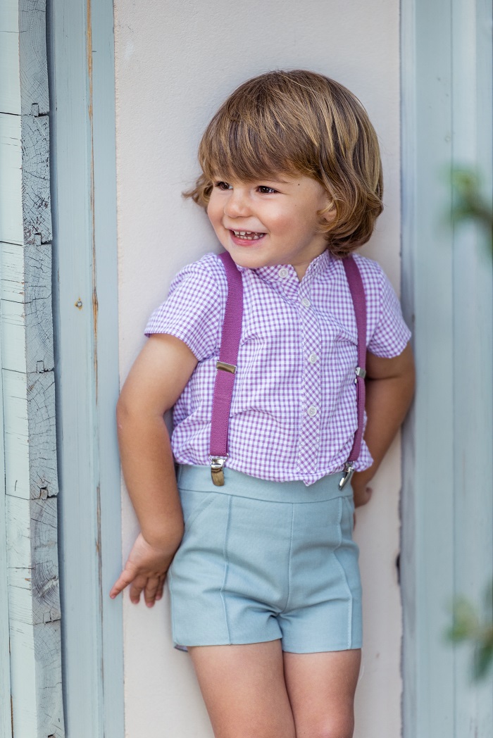 Conjunto Tirantes Mini Vichy Magenta Baby & Kids
