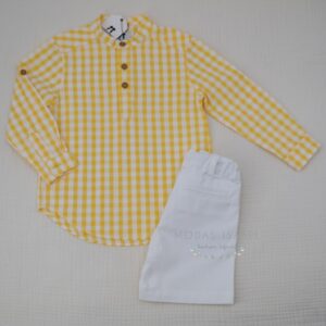 Conjunto Niño Vichy Amarillo La Martinica