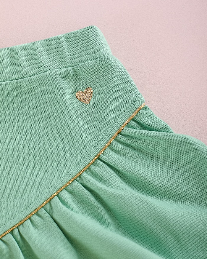 Minifalda Lurex Jogging Verde Mi Canesu - Imagen 2