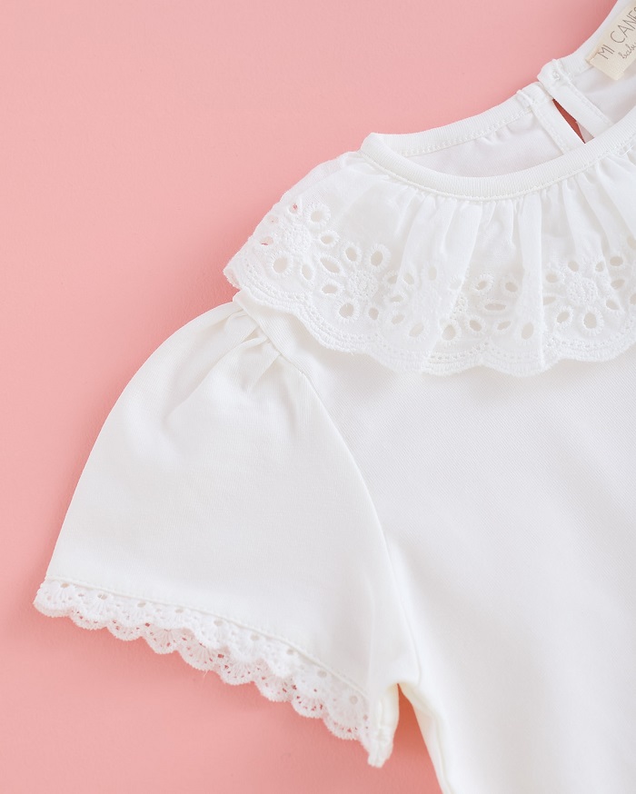 Camiseta Puntilla Niña Mi Canesu - Imagen 2