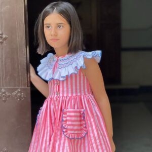 Vestido Rayas Coral La Peppa