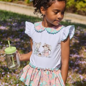 Conjunto Braguita Flores Petunia La Martinica