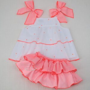 Conjunto Braguita Happy Fluor Naranja La Martinica