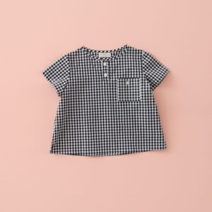 Camisa Niño Vichy Negro Mi Canesu