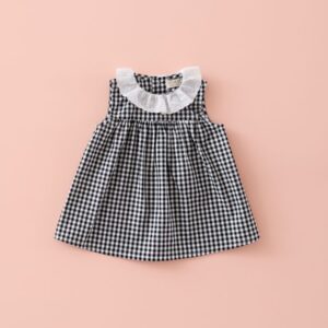 Blusita Canesú Vichy Negro Mi Canesu