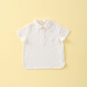 Camisa Lino Manga Corta Blanca Mi Canesu